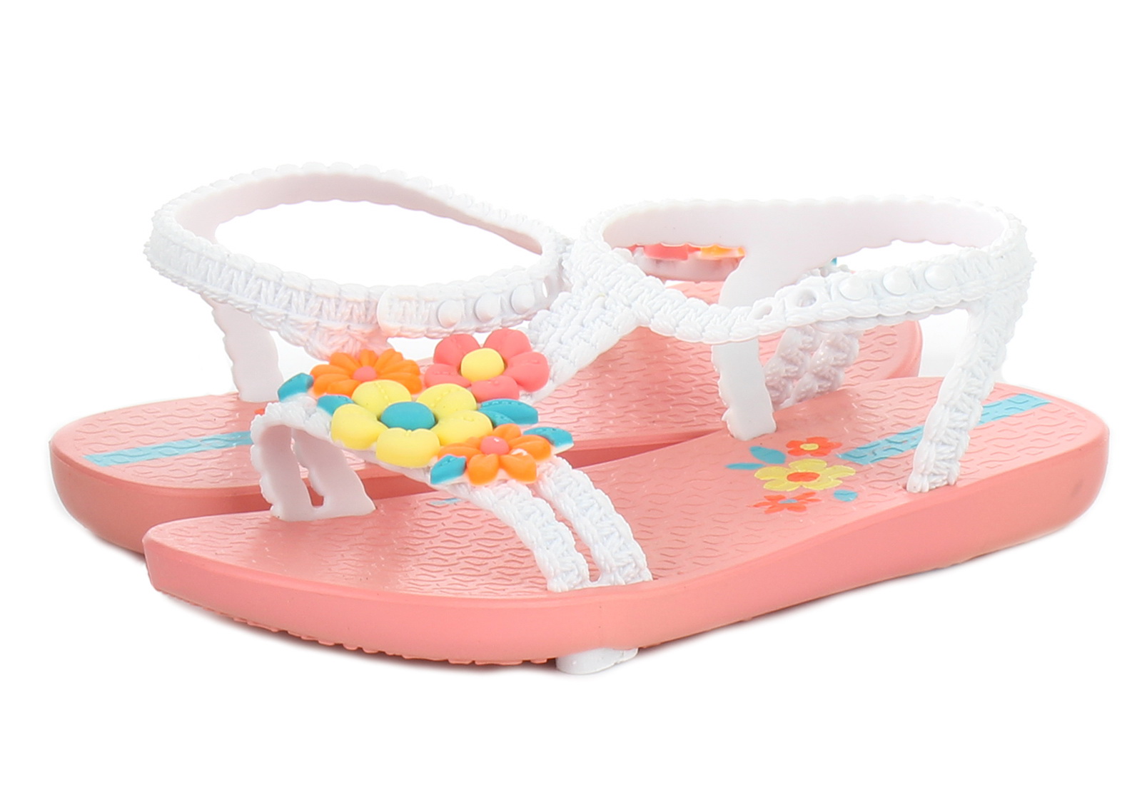 thumbnail image 2 of Ipanema My First Ipanema Vii Baby Flip Flops – Green/Pink, Size 10/11, Water-Resistant PVC, Crochet-Style Upper, Eco-Friendly & Vegan 2 of 11